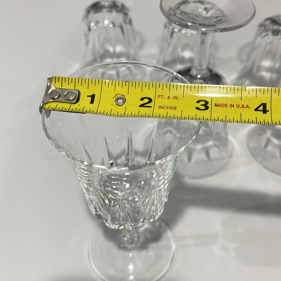 Vintage Arcoroc France crystal wine cordial glasses regency star 5.25” - Picture 13 of 16